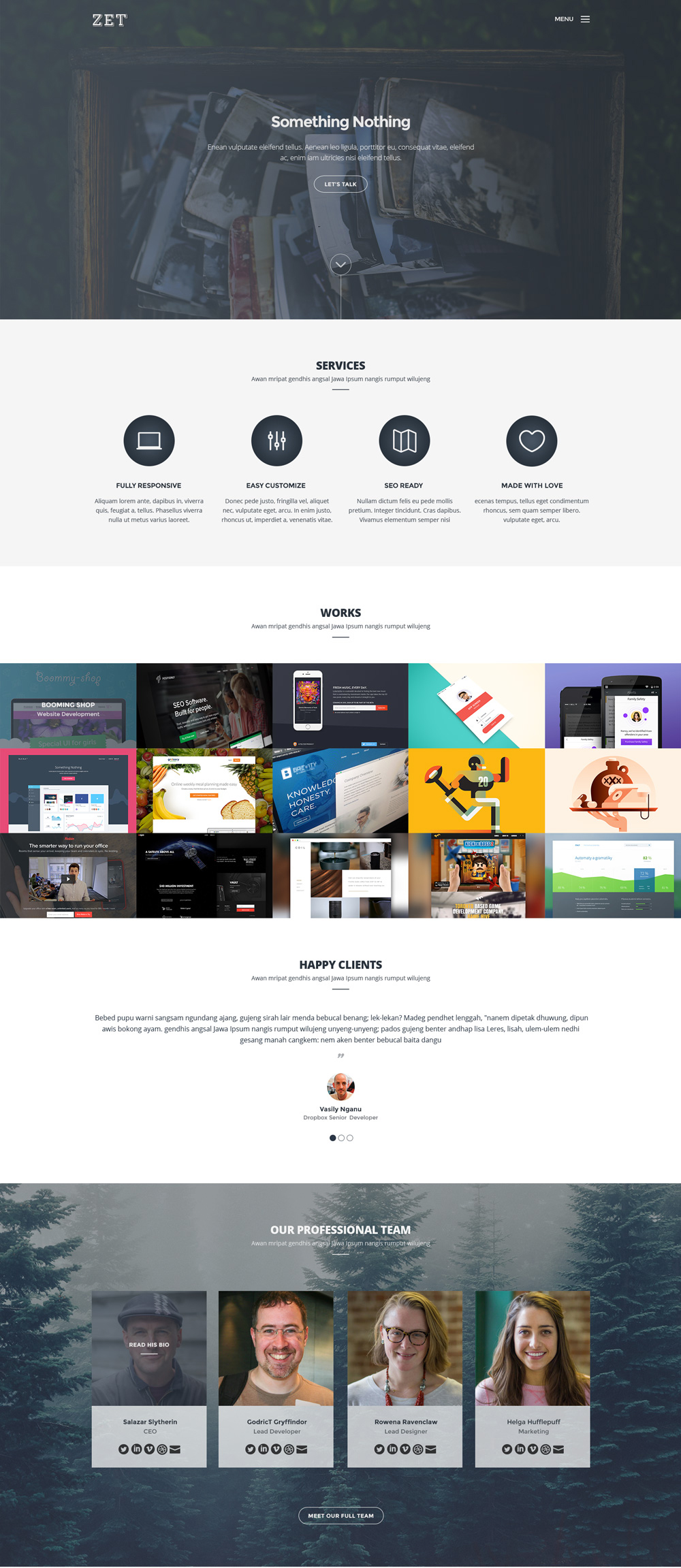 landing page